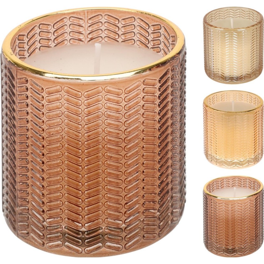 CANDELA IN VETRO 7CM 3ASS